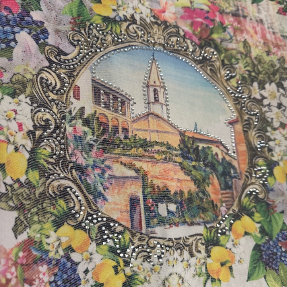 Floral Graphic Summer Dress with Italy Print Size US M-L Euro: XL - Picture 14 of 15